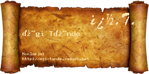 Ági Tünde névjegykártya